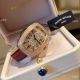Copy Franck Muller Galet Rose Gold Pave-Diamond Lady Watches Blue Leather Strap (7)_th.jpg